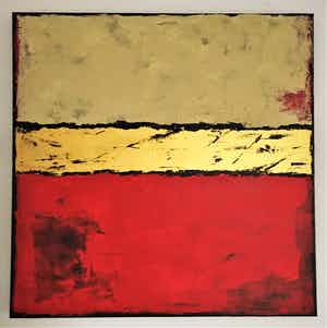 John Foppen - Red + Gold in Symphony........ # K 02. XL. Groot verkocht voor € 169!