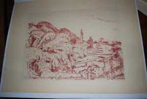 Jan Wiegers - handgesigneerde litho 1947: Intragna (Ticino, Zwiserland) kopen? Bied vanaf 100!