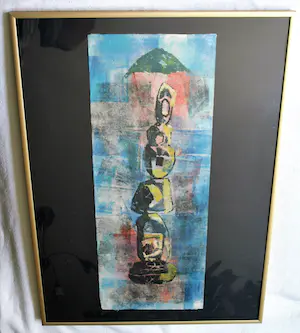 Ruth Fischer - Gemende techniek , Zonder titel – Lijst, 71 x 51 cm kopen? Bied vanaf 40!