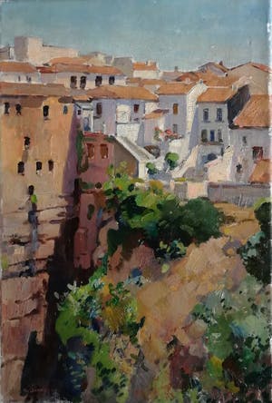 Henk van Leeuwen - Gezicht op Ronda (Spanje) kopen? Bied vanaf 150!