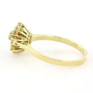 14k geelgouden ring met briljant geslepen diamant tot. 0.30ct – F/G - VS/SI kopen? Bied vanaf 325!