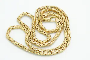 38 - Zo goed als nieuw en relatief lang 18krt geel-gouden "konings" collier kopen? Bied vanaf 2500!