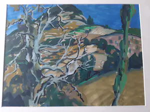 Eric Bauknecht - Gouache, Titel, Landschap I, op papier (ingelijst) kopen? Bied vanaf 80!