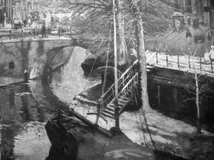 Johan Coenrad Ulrich Legner - Oudegracht Utrecht -voorjaar 1901- kopen? Bied vanaf 40!