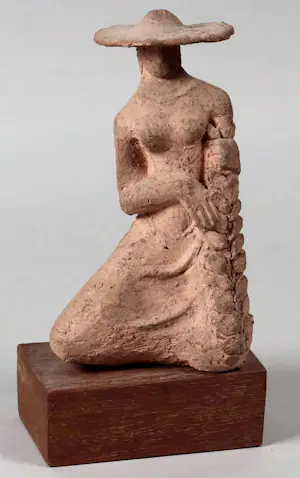 Fred Carasso - Terracotta beeld: vrouw met koren - 1940 kaufen? Bieten Sie von 995!
