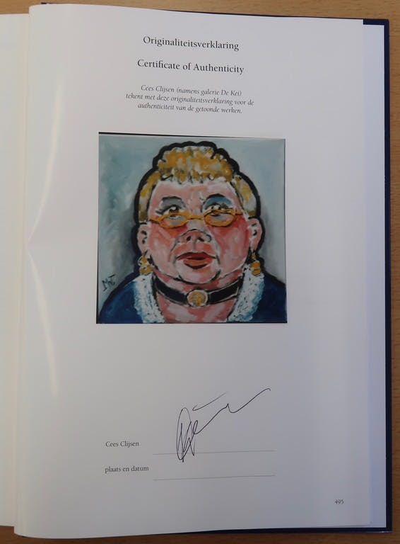 Martin van Wordragen - Martin van Wordragen: Olieverf op doek, Echtgenote van de stichter - Ingelijst kopen? Bied vanaf 100!