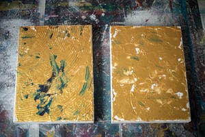 Dominik Smolik - Triptych Gold impasto kopen? Bied vanaf 1!