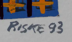 Jan Riske - Acryl op papier - 1993 kopen? Bied vanaf 99!