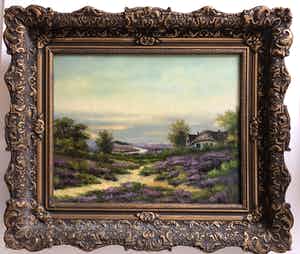 Niet of onleesbaar gesigneerd - HOLLANDSE PAARSE HEIDE verkocht voor € 1!