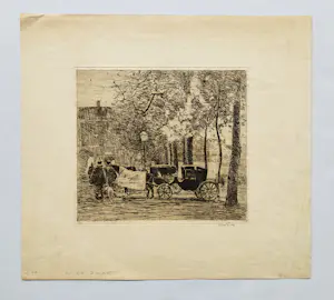 Willem de Zwart - koetsen op het plein kopen? Bied vanaf 35!