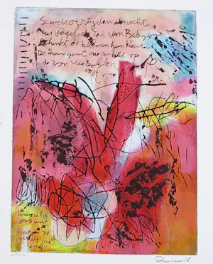 Mohammed Quraish - Lot van 3 zeefdrukken op geschept papier, Zonder titel kopen? Bied vanaf 50!