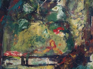 Niet of onleesbaar gesigneerd - Olieverf op doek , “Landschap met zwaan” kopen? Bied vanaf 1!