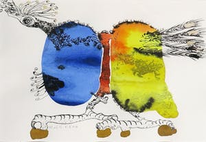 Marian van Lookeren Campagne - Aquarel en inkt, Lot van twee tekeningen - Ingelijst kopen? Bied vanaf 10!