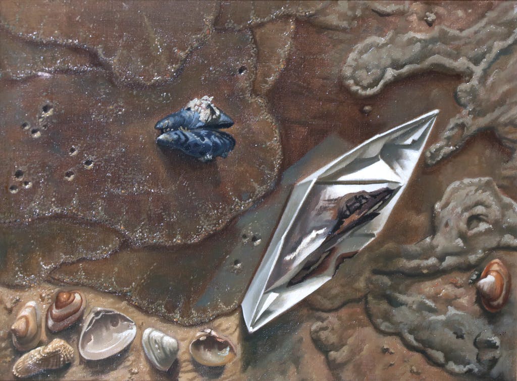 Ab Knupker - Ad Knupker: Olieverf op doek, Olie op de golven - Ingelijst kopen? Bied vanaf 1!