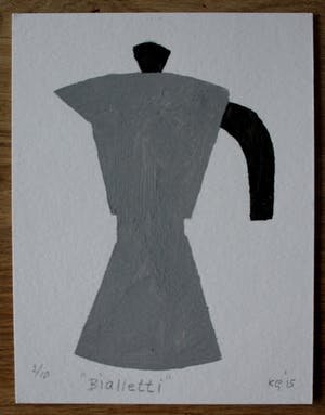 Klaas Gubbels - sjabloondruk: Bialetti - 2015 - oplage slechts 10 stuks kopen? Bied vanaf 299!
