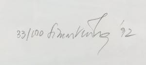 Simon Vinkenoog - Zeefdruk, Zonder tiel - Ingelijst kopen? Bied vanaf 100!