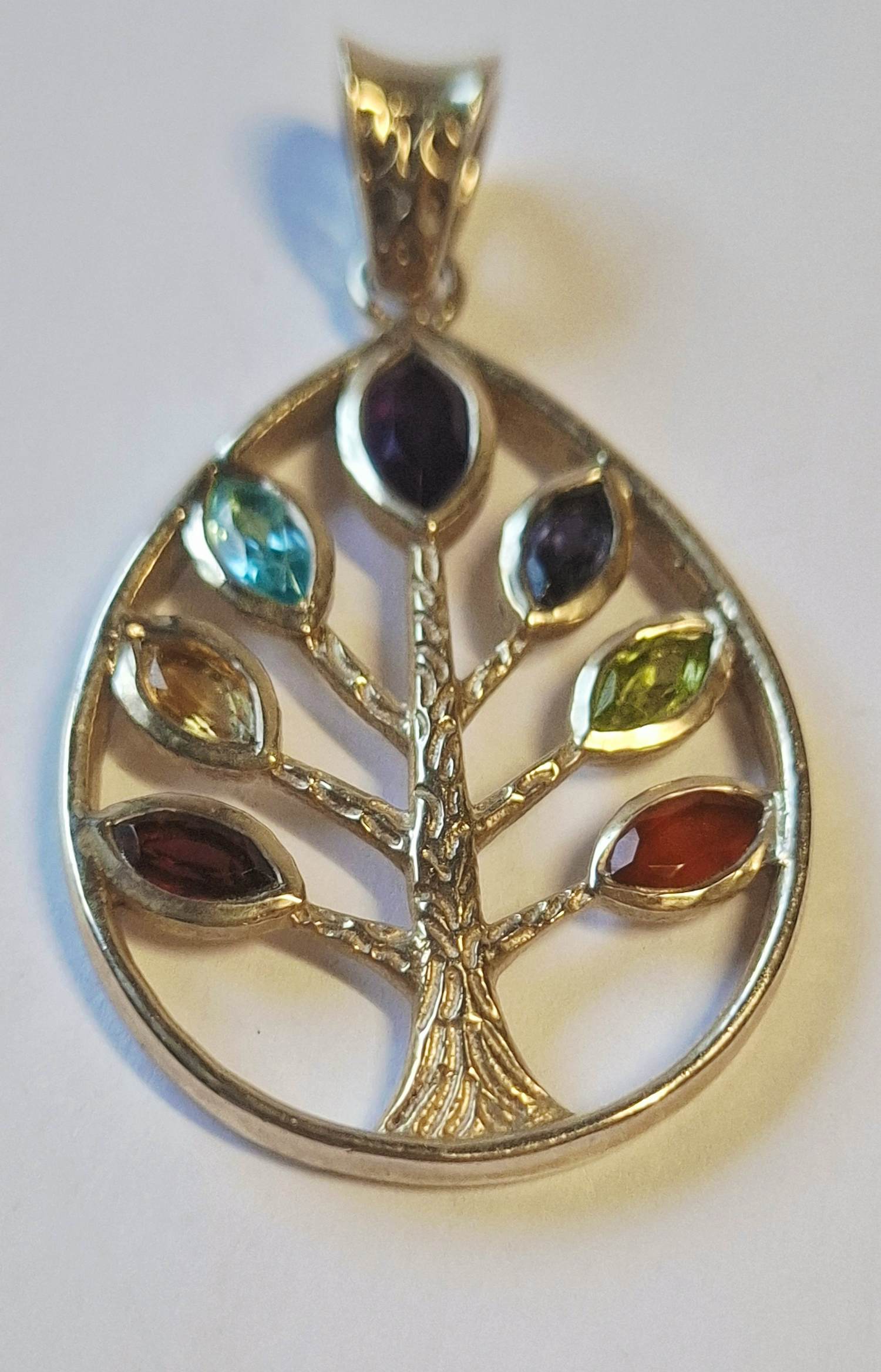Nieuwe Zilveren Chakra boom hanger kopen? Bied vanaf 40!