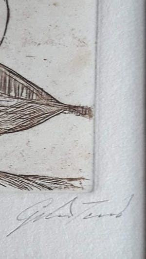 Niet of onleesbaar gesigneerd - Erotische ets/gravure kopen? Bied vanaf 10!