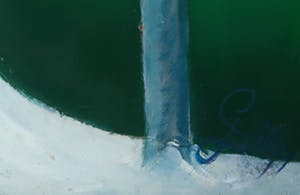 Franscz Witte - Beschilderd houten object met lamp, Landschap met draaiend paar (Groot!) kopen? Bied vanaf 50!