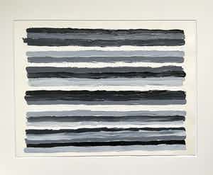 Volker Hildebrandt - Serie Bildstörung, pastoser Farbauftrag, handsigniertes Unikat im Passepartout verkocht voor € 70!