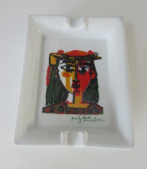 Niet of onleesbaar gesigneerd - Porseleinen asbakje Picasso - XL Art kopen? Bied vanaf 1!