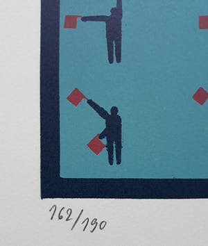 Jan Voss - Compositie waarin ontzettend veel gebeurt, litho kopen? Bied vanaf 50!