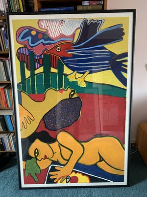 Corneille - "L' Oiseau Harmoni" nr. 73/150 (zeefdruk - zeer groot) kopen? Bied vanaf 350!