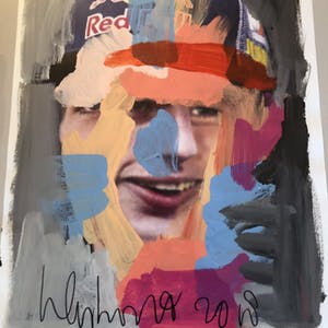 Peter Klashorst - Beschilderde Zeefdruk van Max Verstappen kopen? Bied vanaf 10!