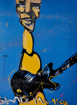 Herman Brood - De gitarist, zeefdruk kopen? Bied vanaf 375!