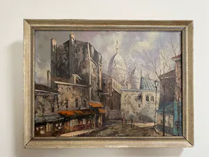 Niet of onleesbaar gesigneerd - Paris, Place de Tertre met Sacre Coeur kopen? Bied vanaf 1!