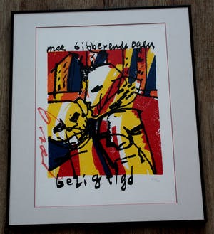Herman Brood - Zeefdruk: Met bibberende ogen bezigtigd kopen? Bied vanaf 275!