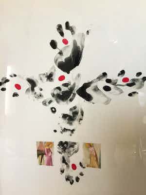 Marc Mulders - "Handpalm" - litho en collage verkocht voor € 295!