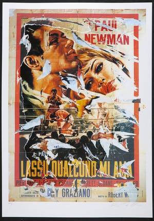 Mimmo Rotella - Décollage, Lassù Qualcuno mi Ama (inclusief certificaat!) kopen? Bied vanaf 260!