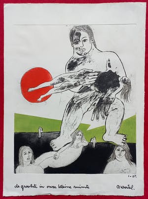 Ans Wortel - De grootste in onze kleine ruimte, aquatint ets kopen? Bied vanaf 75!