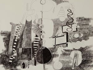 Sijpko Wijk - De boom in het centrum - 1977 - stift op papier - BKR Den Haag kopen? Bied vanaf 20!