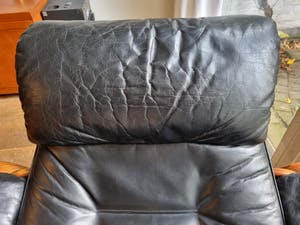 Buy Göte Möbel Nassjo (G-Möbel) - Lederen verstelbare fauteuil met voetenbank? Bid from 150!