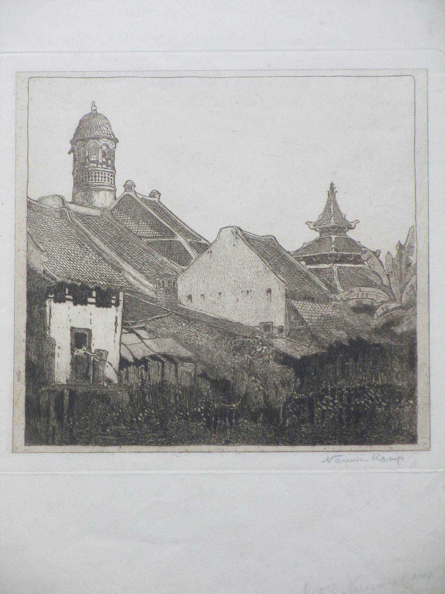 Wijnand Otto Jan Nieuwenkamp - Badende vrouw in Semarang - Ets verkocht voor € 130!