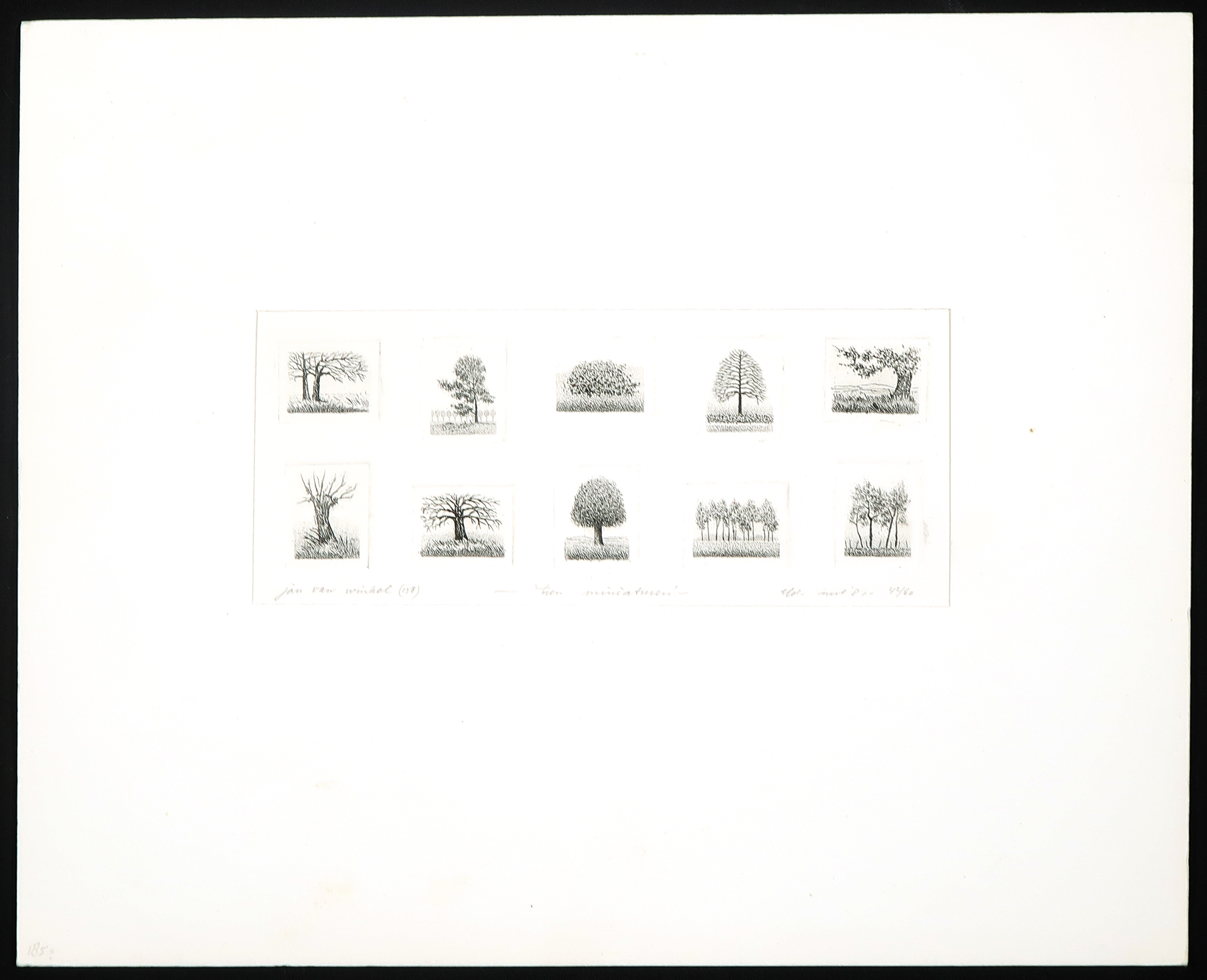 Jan van Winkel - Ets, Tien miniaturen kopen? Bied vanaf 40!