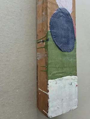 Piet Dirkx - Encaustiek. Gekleurde was op houten balk. kopen? Bied vanaf 79!