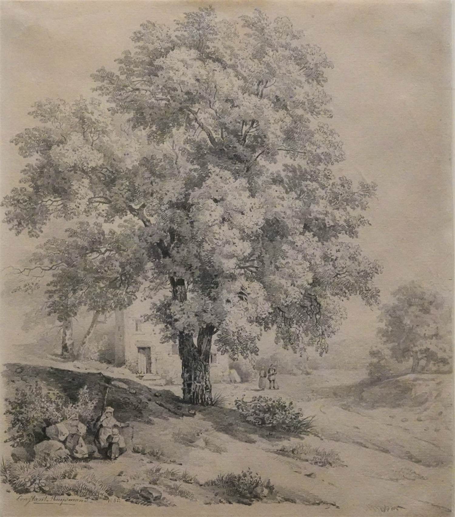 Constant Huysmans - Landschap met eik kopen? Bied vanaf 399!