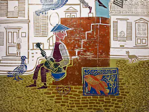 Quirine Collard - Zeldzame jaren 50 litho van jong gestorven Nieuwe Haagse school kunstenares kopen? Bied vanaf 42!