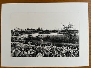 Jan Prins - Twee etsen uit 1992 kopen? Bied vanaf 40!