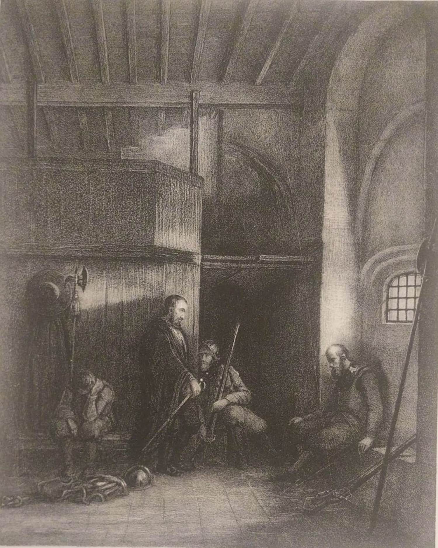 Frederik Hendrik Weissenbruch - Lithograaf, militaire scene. kopen? Bied vanaf 30!