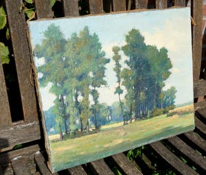 Niet of onleesbaar gesigneerd - landschap met bomen en koeien kopen? Bied vanaf 10!