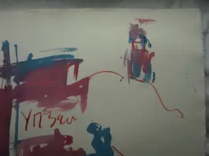 Anton Heyboer - Acryl en pastel , Schip IJmuiden , YM348 – 79 x 107 cm. kopen? Bied vanaf 125!