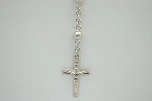 15- Fraai massief 2e gehalte zilveren Rozenkrans & Madonna collier - GROOT! kopen? Bied vanaf 120!