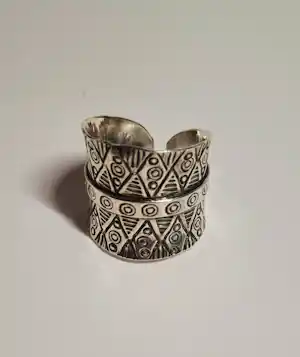 Buy nieuwe 925 Sterling Zilver Boho Zigzag  ring, Karen Hill Tribe.? Bid from 60!