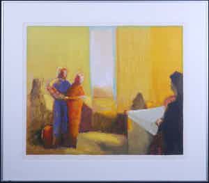 Han Mes - Zeefdruk, Circus - Ingelijst verkocht voor € 50!