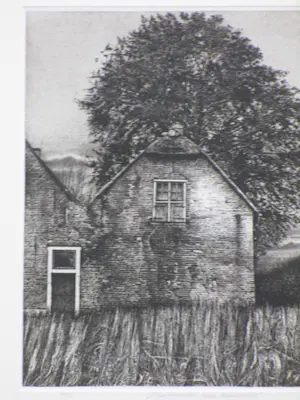 Hans Blanken - Herinnering aan Ammerstol - Ets kopen? Bied vanaf 60!