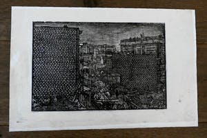 Rudolf Bremmer - Houtsnede: Huizen in aanbouw - Montmartre kopen? Bied vanaf 45!